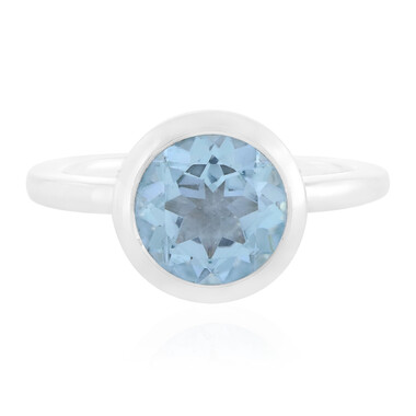 Anello in argento con Topazio Blu Cielo