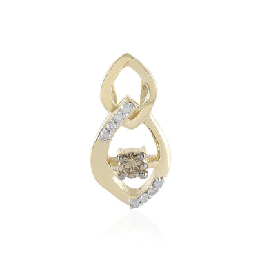 Ciondolo in oro con Diamante Champagne SI2