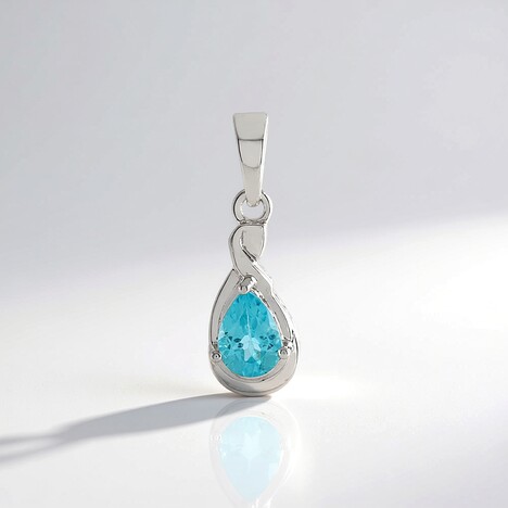 Ciondolo in argento con Apatite Blu