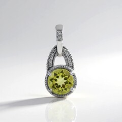 Ciondolo in argento con Quarzo Limone