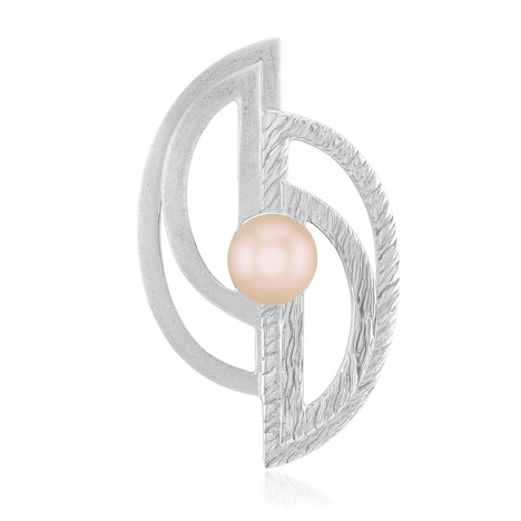 Zilveren hanger met een Oranje zoetwater kweekparel (TPC)