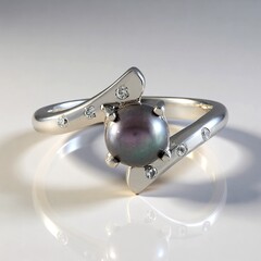 Anello in argento con Perla d'Acqua Dolce Argentata