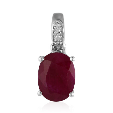 Kenyan Ruby Silver Pendant