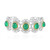Zilveren armband met groene agaten (Dallas Prince Designs)