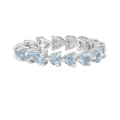 Brasilianischer Aquamarin-Silberring