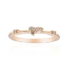 9K SI1 Argyle Rose De France Diamond Gold Ring (Annette)