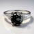 Anello in argento con Ossidiana Fiocco di Neve