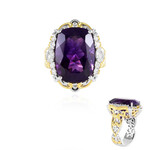 Zilveren ring met een amethist (Gems en Vogue)