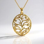 Collana in argento con Diamante Cioccolato I2