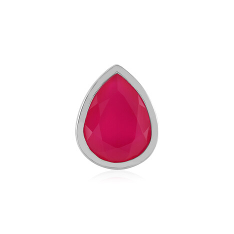 Himbeer-Chalzedon-Silberanhänger (MONOSONO COLLECTION)