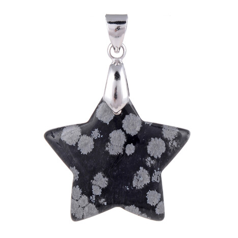 Snowflake Obsidian Silver Pendant