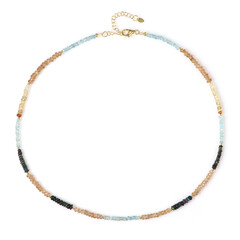 Brown Zircon Silver Necklace