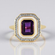 Anello in argento con Ametista (M de Luca)