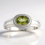 Anello in argento con Tormalina Verde Brasiliana (Pallanova)