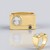 Anello in ottone con Topazio Bianco (Juwelo Style)
