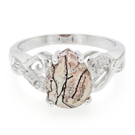 Zilveren ring met een Sonora Dendrieten Jaspis