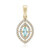 Gouden hanger met een Paraiba toermalijn