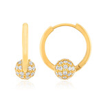 Zilveren oorbellen met zirkonen