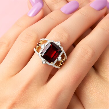 AAA-Mosambik-Granat-Goldring (SUHANA)