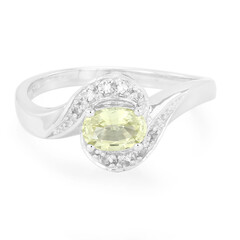 Zilveren ring met een Braziliaanse chrysoberiil