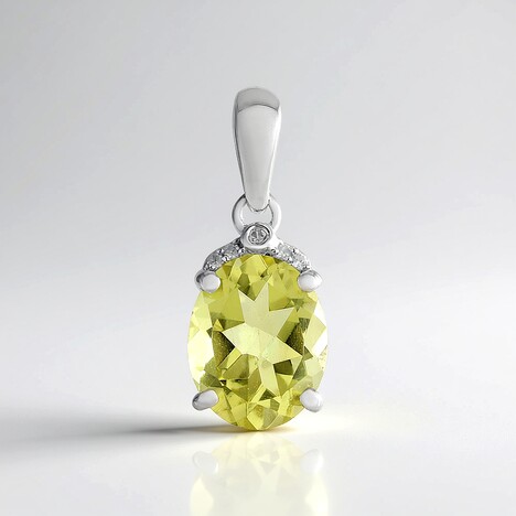 Ciondolo in argento con Quarzo Limone