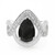 Bague en argent et Spinelle noir