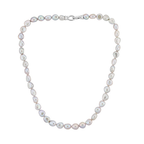 Collana in argento con Perla d'Acqua Dolce Argentata (TPC)