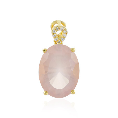 Ciondolo in argento con Quarzo Rosa