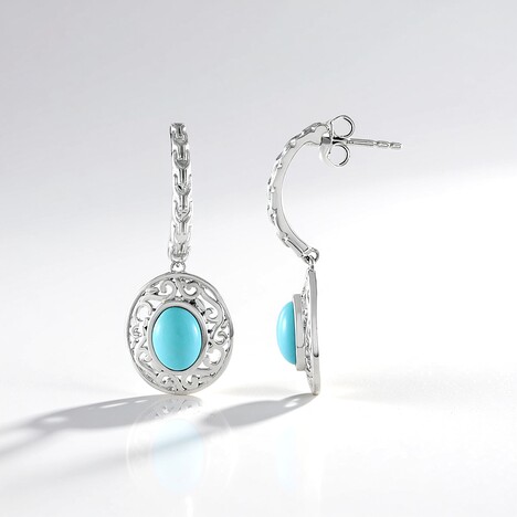 Orecchini in argento con Turchese Sleeping Beauty