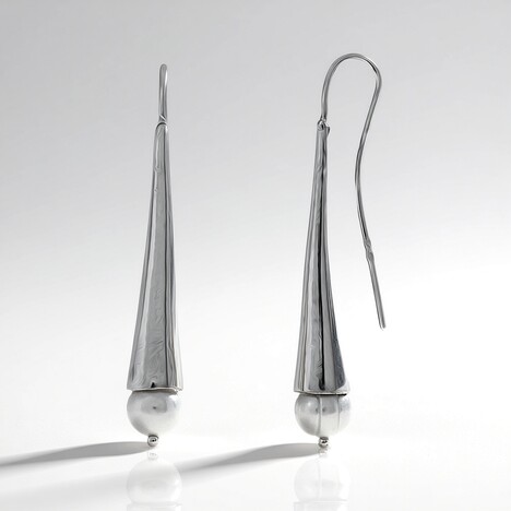 Orecchini in argento con Perla d'Acqua Dolce Bianca (Joias do Paraíso)