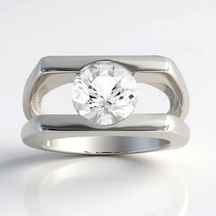 Bague en argent et Quartz Herkimer (Pallanova)