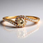 Anello in oro con Diamante Rose de France SI1 di Argyle (Annette)