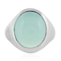 Anello in argento con Calcedonio Acqua