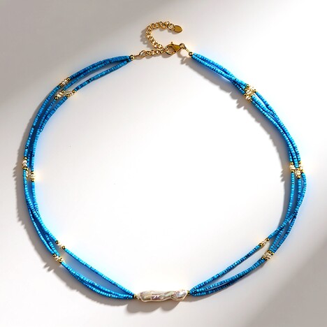 Collana in argento con Howlite Blu (Riya)