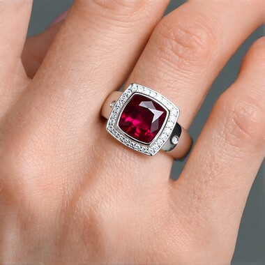 Madagascar Ruby Silver Ring (de Melo Essence)