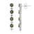 Pendientes en plata con Moldavita