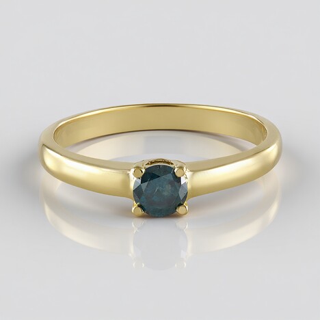 Anello in argento con Diamante Blu I2