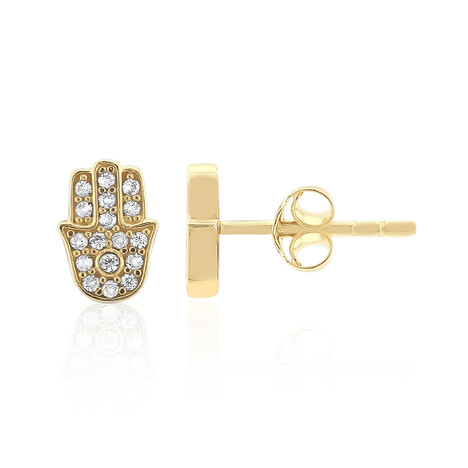 Zirkon-Silberohrringe