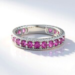 Anello in argento con Rodolite