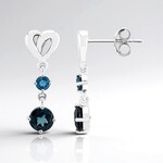 Orecchini in argento con Topazio Blu Londra (Pallanova)