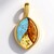 Ciondolo in argento con Ambra Baltica Cognac (dagen)