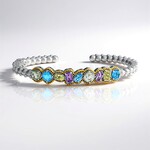 Bracciale in argento con Topazio Blu Svizzero (Dallas Prince Designs)
