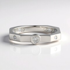Anello in argento con Diamante I2 (H) (de Melo Essence)