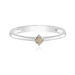 Zilveren ring met een I3 Champagne Diamant