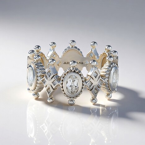 Anello in argento con Topazio Bianco (Dallas Prince Designs)