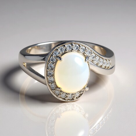 Anello in argento con Opale di Welo