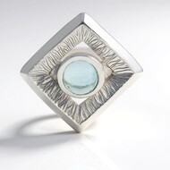 Anillo en plata con Topacio azul cielo (MONOSONO COLLECTION)