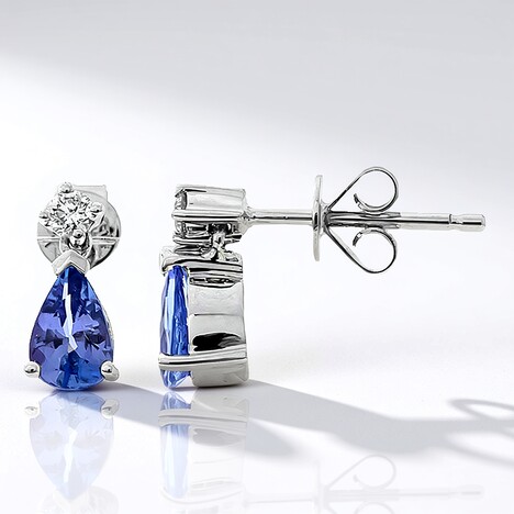 Orecchini in oro con Tanzanite AAA