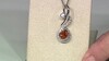 Zilveren hanger met een Oranje kwarts