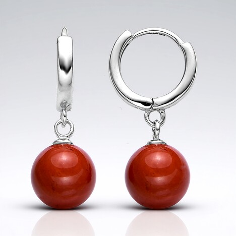 Boucles d'oreilles en argent et Jaspe sanguin